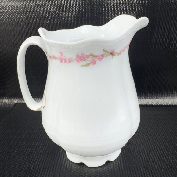 Antique Victoria Austria Fine Porcelain Small Pitcher Creamer Floral Pattern VTG - Picture 11 of 11